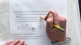 Tape Diagrams to Represent Percent Increase & Decrease