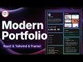 Build a Modern Portfolio Website with React, Tailwind & Framer Motion | Full Tutorial