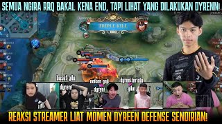 MERINDING! LIAT MOMEN GILA TERIZLA DYRENN DEFENSE 1 VS 4 ! REAKSI STREAMER