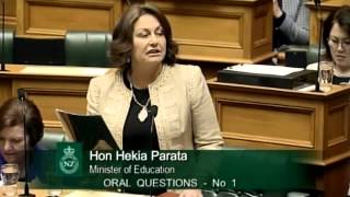 20.08.15 - Question 1 - Marama Fox to the Minister of Education