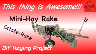 Moving around Hay with a Mini-Hay Rake - DIY Haying Project