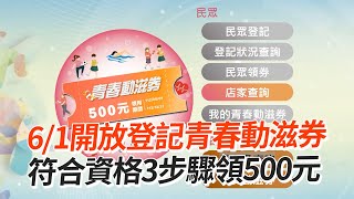 6/1開放登記青春動滋券　符合資格3步驟領500元