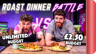 ROAST DINNER BUDGET BATTLE | CHEF (£2.50 Budget) vs NORMAL (Unlimited Budget) |