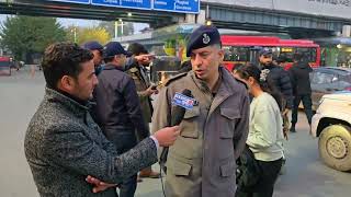 SSP Traffic Srinagar in conversation with Imran Naikoo on drive launched against the minor driving