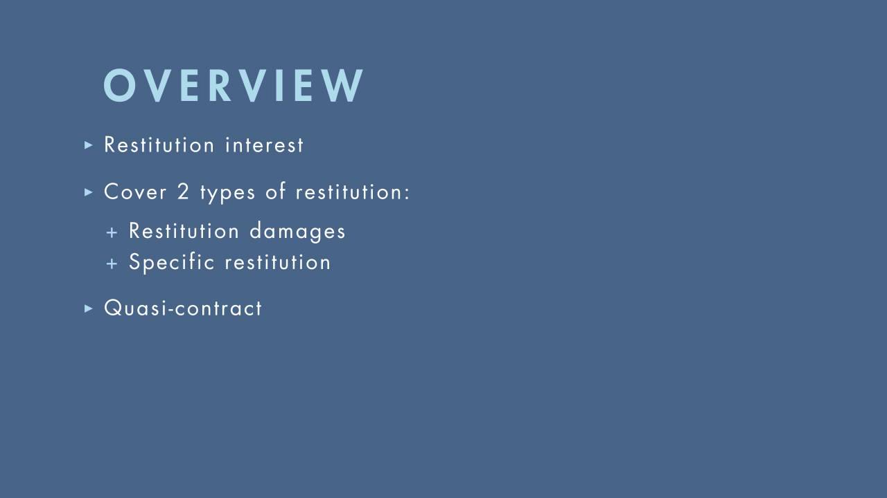 Contracts Tutorial Restitution Quimbee Youtube