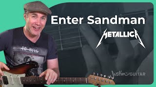 How to play Enter Sandman by Metallica | Easy Guitar Lesson