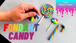 How to make fondant lolipop /candy cake topper