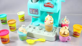 8 Minutes Satisfying with Unboxing Play Doh Ice Cream Coffee Shop Kitchen Miniature Dough ASMR
