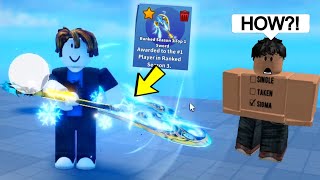 NOOB Destroys Players with the #1 SWORD.. (Roblox Blade Ball)