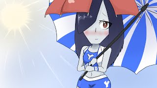 【妖怪ウォッチ】雨女にレースクイーンのコスプレさせてみた。