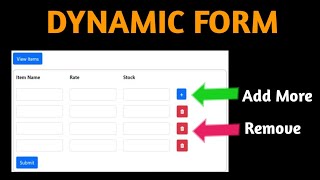 Dynamically Add/Remove Form Inputs & Insert Data Into Database Using Bootstrap 5, jQuery Ajax & PHP