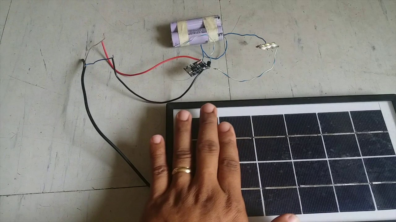 DIY Solar Night Lamp / Mini Solar Street Light Using TP4056 Board - YouTube