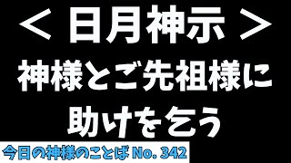 【日月神示】神様とご先祖様に助けを乞う。第十三巻 雨の巻 第四帖途中まで「#今日の神様のことば No.342（12/8 日）」