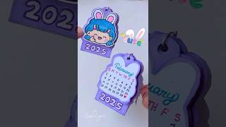 DIY mini calendar with keychain  🗓️ #shorts #diy #tonniartandcraft #love #art