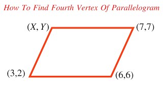 How To Find Fourth Vertex Of Parallelogram  || Coordinate Geometry Solved Problem