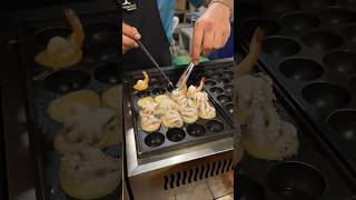 Takoyaki Octopus Shrimp Japanese Snack ทาโกะยากิ ปลาหมึกยักษ์ กุ้ง たこ焼き| Thai Street Food | Thailand