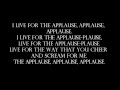 Lady Gaga - Applause LYRICS