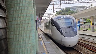 232次樹林發車經由北迴線開往壽豐的EMU3000型十二輛編組EMU3017皮蛋豆腐騰雲號綠色帶新城際自強號列車