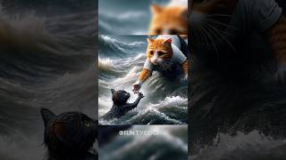 Kitten Drop in Water 😭😭 #cat #tiktok #shorts