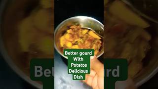 Bitter Guord with potato fry #Bitter Guord with potato fry recipe#yt #Short#recipe in Hindi