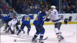 Dwight King vs B.J. Crombeen Apr 30, 2012