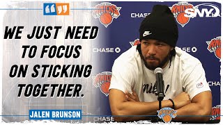 Jalen Brunson on his health, focus on Game 6 vs Pacers, Knicks alumni support | SNY