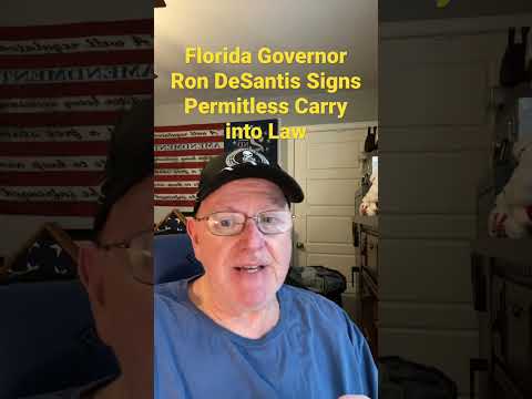 Florida Governor Ron DeSantis Signs Permitless Carry Into Law - YouTube