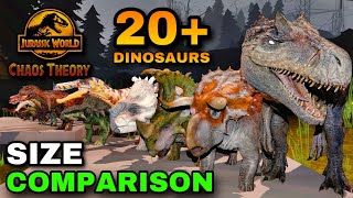 All 20+ DINOSAUR Size Comparison | Jurassic World Chaos Theory