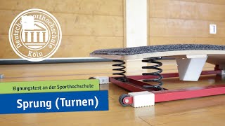 Sprung (Turnen) - Eignungstest an der Sporthochschule