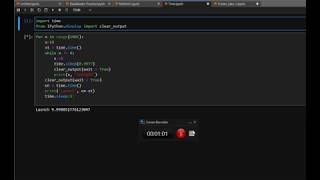 How to Clear Print Output and or Create a Python Timer