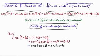 Derivation of Sum and Difference Identities
