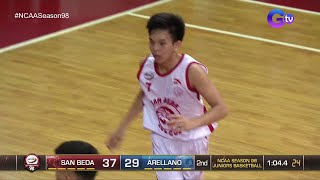 Gab Ludovice gives San Beda a 10-point lead over Arellano! #NCAASeason98