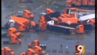 Texas tornado damages Dallas area.
