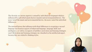 Individual differences in L2 acquisition,instructiom and L2 acquisution