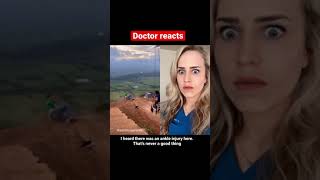 Doctor reacts to swing accident