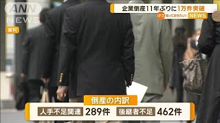 企業倒産11年ぶりに1万件突破【知っておきたい！】【グッド！モーニング】(2025年1月15日)