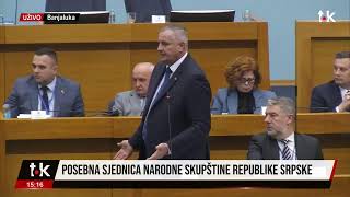 POSEBNA sjednica Narodne Skupštine Republike Srpske