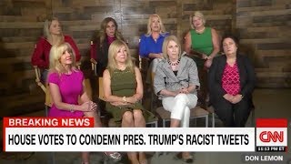 CRINGE: Female Trump Supporters React to His Attack on Ocasio-Cortez & The Squad