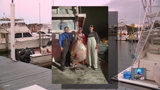 Local fishermen reel in 143 lb. opah fish off Virginia Beach coast