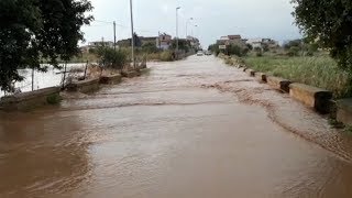 SCICLI-SAMPIERI, TERRENI SOTT'ACQUA E STRADE ALLAGATE