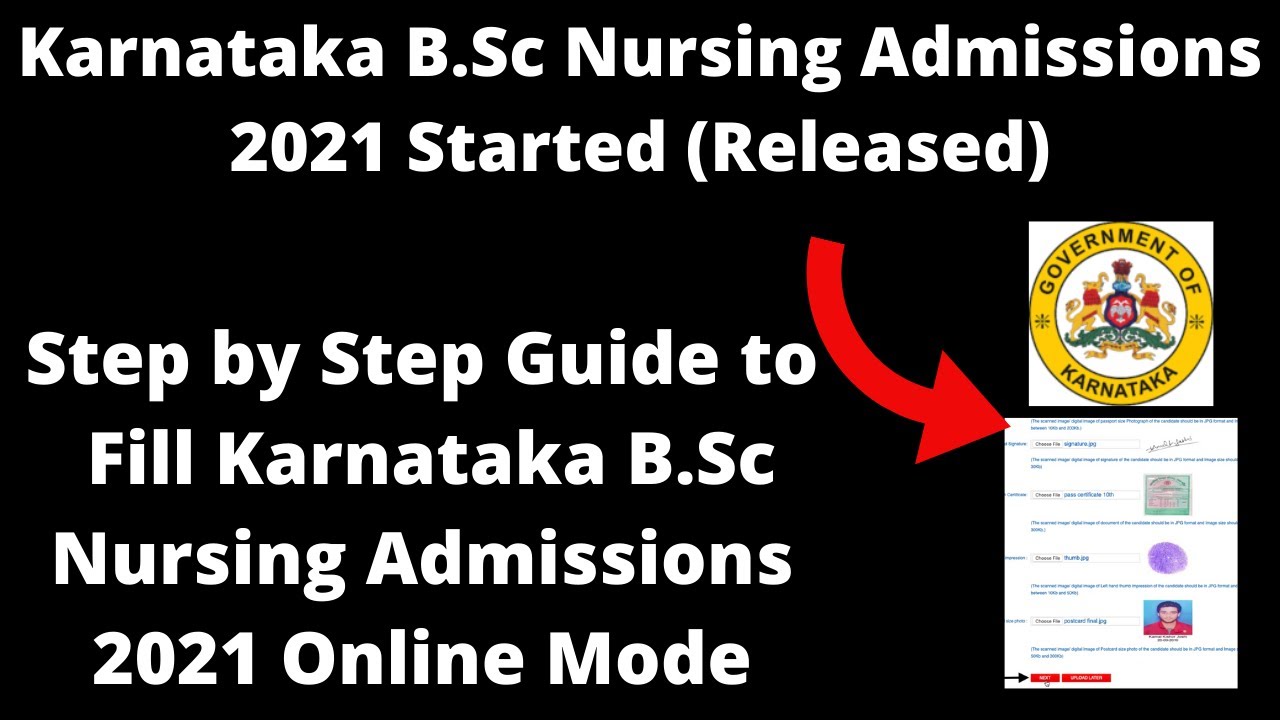 Karnataka B.Sc Nursing Admissions 2021 Started (Released) - Fill ...