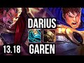 DARIUS vs GAREN (TOP) | 2.5M mastery, 1300+ games, 5/1/2 | BR Master | 13.18