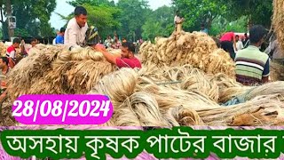 28/08 /2024 আতাইকুলা ঐতিহাসিক পাটের হাট, গত হাটের থেকে দাম বেড়েছে কিছুটা