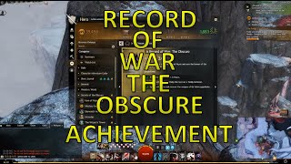 GW2 - A Record Of War: The Obscure Achievement (Cape Skin Reward)