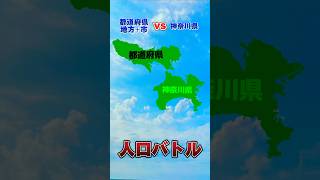 都道府県\u0026地方\u0026政令都市vs神奈川県　人口バトル 強さ比べ　#shorts