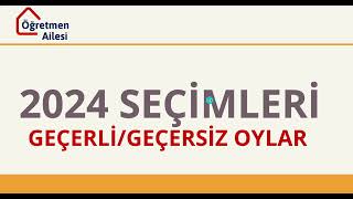 2024 Yerel Seçimler Sandık Kurulu Eğitimi Geçerli ve Geçersiz Oy Pusulası Örnekleri