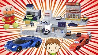 トミカタウンビルドシティ 街をつくろう!ベーシックセット 組み立て方　基本セットを使いこなそう！アンパンマン　No 19 フォード GT 初回限定仕様　パッカ君TV