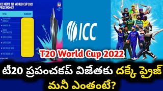 T20 World Cup 2022 | How much is the prize money for the T20 World Cup Winner? | Cricket Telugu