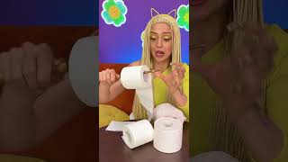 She unwrapped a pile of toilet paper so that the cola would fall on the soft 🤣 #comedyvideos