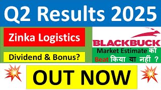 ZINKA LOGISTICS Q2 results 2025 | ZINKA LOGISTICS results today | BLACKBUCK Share latest News today